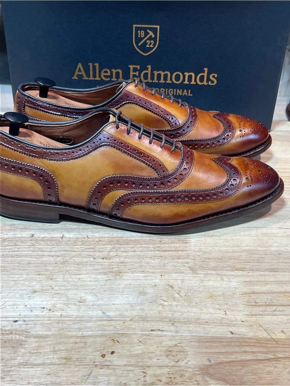 Allen Edmonds McAllister Men’s Leather Wingtip Oxfords w/ Patinas Sz11.5D  🇺🇸